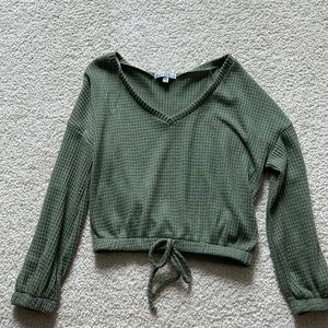 CUTE OLIVE GREEN LONG SLEEVE